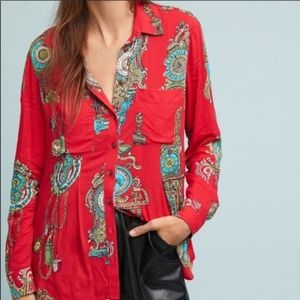 Anthropologie | Maeve Whimsy Button-Down Top NWOT!